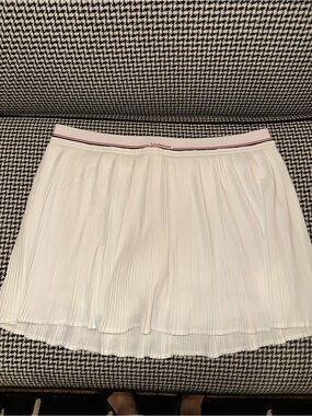 lululemon athletica White Pleated Circle Skirt with Contrast Waistband